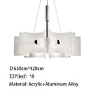 Axyaa ETOIL LED Acrylic Chandelier White Square Light Fixture