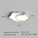 Axyaa White Cloud LED Ceiling Light: Modern Kids Room Bedroom Study Lamp