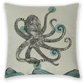 Axyaa Sea Animal Linen Pillow Case 45*45cm Home Decoration