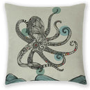 Axyaa Sea Animal Linen Pillow Case 45*45cm Home Decoration