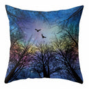 Axyaa Galaxy Print Pillowcase - Decorative Polyester Cushion Cover for Home Sofa