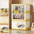 Axyaa Cat House Storage Cabinet, Foldable, 1-3 Tier - Yellow/Green