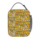 Axyaa Gudetama Cartoon Eggs Insulated Lunch Bag Portable Thermal Cooler Lun