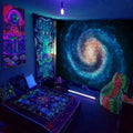 Axyaa Starry Space Tapestry Wall Hanging with Trees and Stars Design