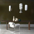 Axyaa Smoke White Glass LED Chandelier for Bedroom, Living Room, Study & Hotel
