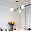 Axyaa Modern LED Glass Ball Chandelier for Living Room Decor