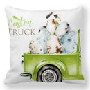 Axyaa Easter Bunny Egg Floral Print Pillowcase
