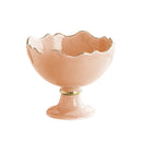 Axyaa High-Footed Golden Trim Dessert Bowl for Ice Cream and Macarons