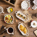 Axya Rose Tableware Set: Amphora, Salad Bowl, Mugs, Plates, Steak, Sushi, Dessert, Fruit Dish