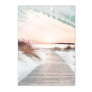 Axyaa Beach Starfish Bridge Canvas Painting - Nordic Wall Art Prints for Bedroom