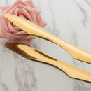 Axyaa Stainless Steel BBQ Tongs with Non-Slip Handle for Home Cooking