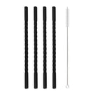 Axyaa Glass Straws Set of 4 - Eco-Friendly Reusable Cocktail Smoothie Accessories