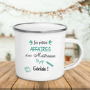 Axyaa Enamel Mug Super Teacher Print Creative Coffee Cup - Teacher Gifts