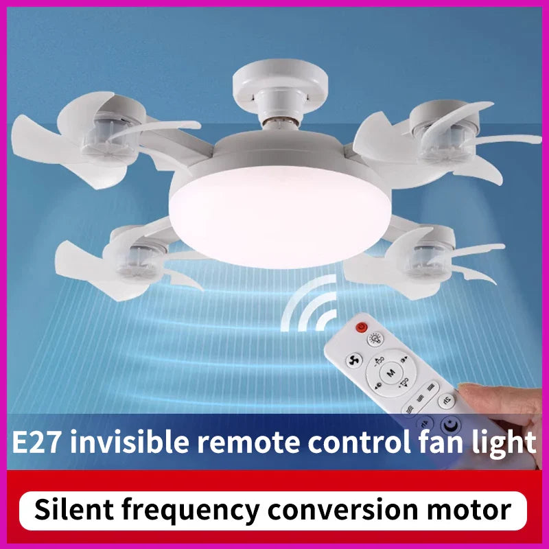 Axyaa Smart LED Ceiling Fan Light Remote Dimming Drone Lamp