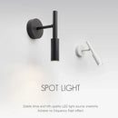 Axyaa Rotatable LED Wall Lamp: Modern Adjustable Spotlight for Bedrooms, Living Rooms