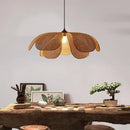 Axyaa Rattan Flower Chandelier: Handmade Woven Pendant Lamp for Living Room & Restaurant