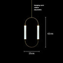 Axyaa Art Deco LED Chandelier in Gold, Black, and Chrome Finishes