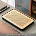 Axyaa Bamboo Tea Tray with Drainage, Modern Design, Small Size for Home and Hotel