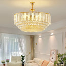 Axyaa Luxury Crystal Chandelier: Elegant LED Dining Room Bedroom Lamp