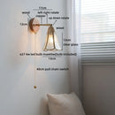 Axyaa Glass LED Wall Light with Pull Switch - Simple Night Lamp for Interior Lighting