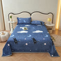 Axyaa Cartoon Panda Flannel Blanket Set with Pillowcases for Sofa Bed Bedspread