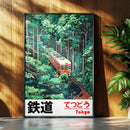 Japanese Landscape Canvas Print Art by Axyaa for Modern Home Decor