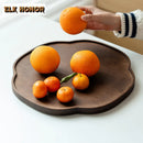Axyaa Wood Tea Tray Cake Rack Coffee Storage Teapot Support Serving Dishes