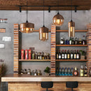 Axyaa Nordic Wood Grain LED Pendant Lamp, Modern Glass, Dining Room, Bedroom