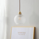 Axyaa Glass Ball LED Pendant Lamp Copper Socket Modern Nordic Home Indoor Lighting