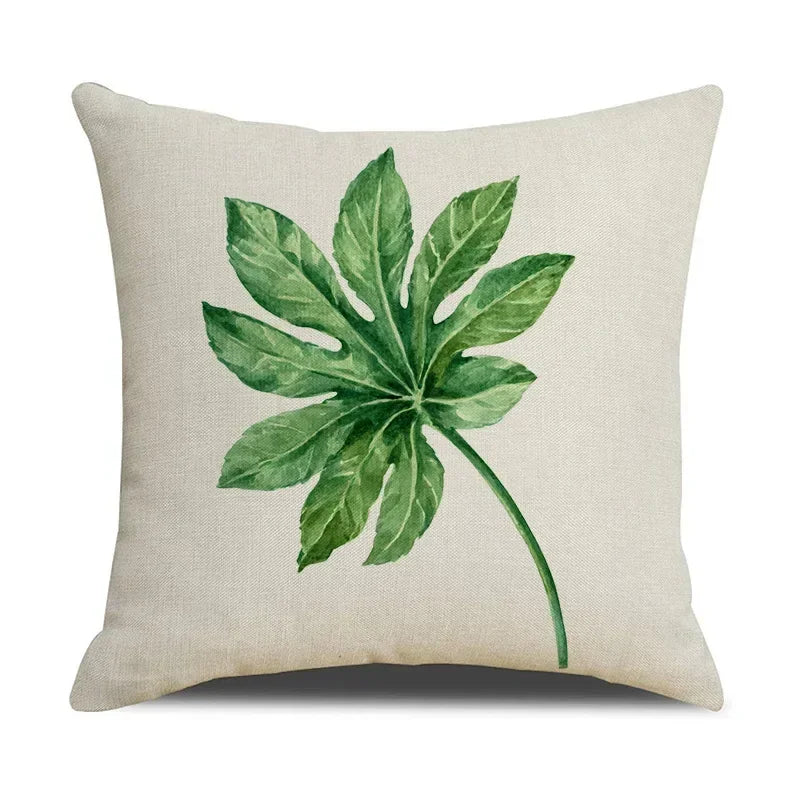 Axyaa Botanical Linen Pillowcase - Ins Style Home Decor - 45CM