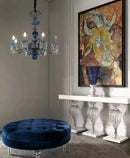 Axyaa Gold Crystal Chandelier Lighting for Living Room Dining Hall Kitchen Island