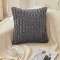 Axyaa Striped Faux Rabbit Fur Pillowcase Cojines - Modern Nordic Solid Color