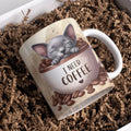 Axyaa Cute Cat Mug - Kitty Lover's Gift - Office Coffee Tea Cup