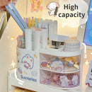 Axyaa Desktop Pen Holder: Multi-functional Organizer with Drawer & Partitions