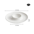 Axyaa White Ceramic Tableware Set: Dinner, Dessert, Soup, Pasta, Snack Plates