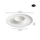 Axyaa White Ceramic Tableware Set: Dinner, Dessert, Soup, Pasta, Snack Plates