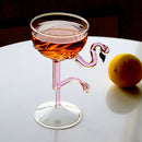 Axyaa Flamingo Stem Goblet Glass Champagne Coupe Martini Cocktail Party Glasses