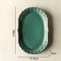 Axyaa Ceramic Dinner Plate Set - Retro Relief Steak Pasta Fish Molecular Cuisine Specialty