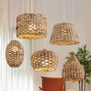 Axyaa Wabi Sabi Pendant Lights: Elegant Rattan Hanging Lamps for Bar Table, Living Room, and Restaurant