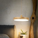 Axyaa Nordic Wood Round Pendant Light for Minimalist Home Decor