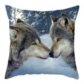 Wild Wolf Print Pillow Cases by Axyaa: Animal Cushion Cover for Home Sofa Decor