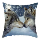 Wild Wolf Print Pillow Cases by Axyaa: Animal Cushion Cover for Home Sofa Decor
