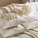 Axyaa Christmas Snowflake Circle Embroidered Pillowcase - Boho Decor Home Cushion Cover