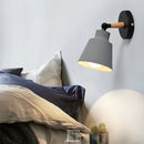 Axya Nordic Wooden Wall Sconce E27 LED Wall Light for Home Indoor Lighting