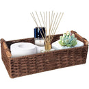 Axyaa Wicker Rope Storage Basket with Handle - Handmade, Decorative, Countertop Organizer
