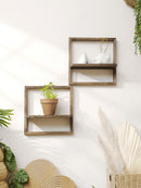 Axyaa Rustic Wall Storage Floating Shelves Bedroom Kitchen Display Small Wall Mounted