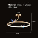 Axyaa Colorful Crystal Butterfly LED Ceiling Lamp Chandelier for Home & Restaurant