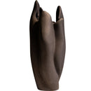 Axyaa Irregular Pleated Ceramic Vase - Home Decor Handicraft Floral Arrangement Accessory