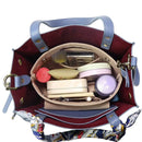 Axyaa Solid Color Felt Organizer: Multi-functional Wallet Insert for Bag & Cosmetic Storage