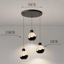 Axyaa Glass Ball Strip Pendant Light - Dimmable Mid Century Chandelier